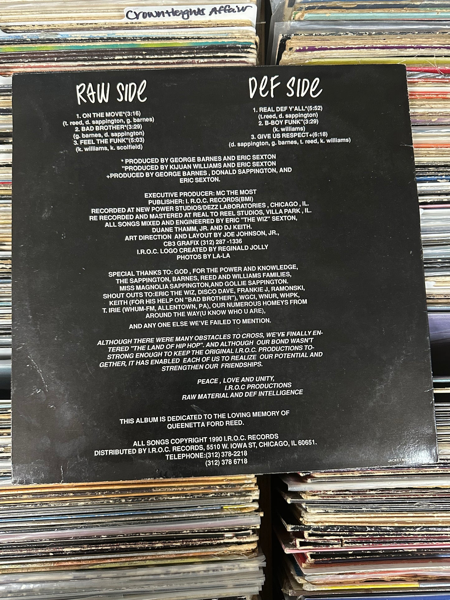 Raw Material & Def Intelligence – On The Move Vinyl LP EXcellent/VG+