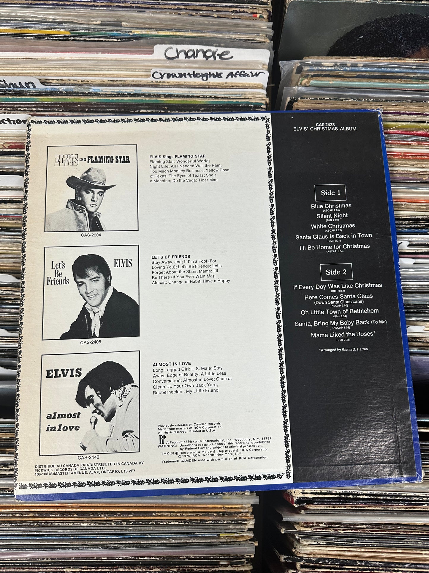 Elvis Presley ‎– Elvis' Christmas Album Vinyl LP CAS-2428 VG+/VG+