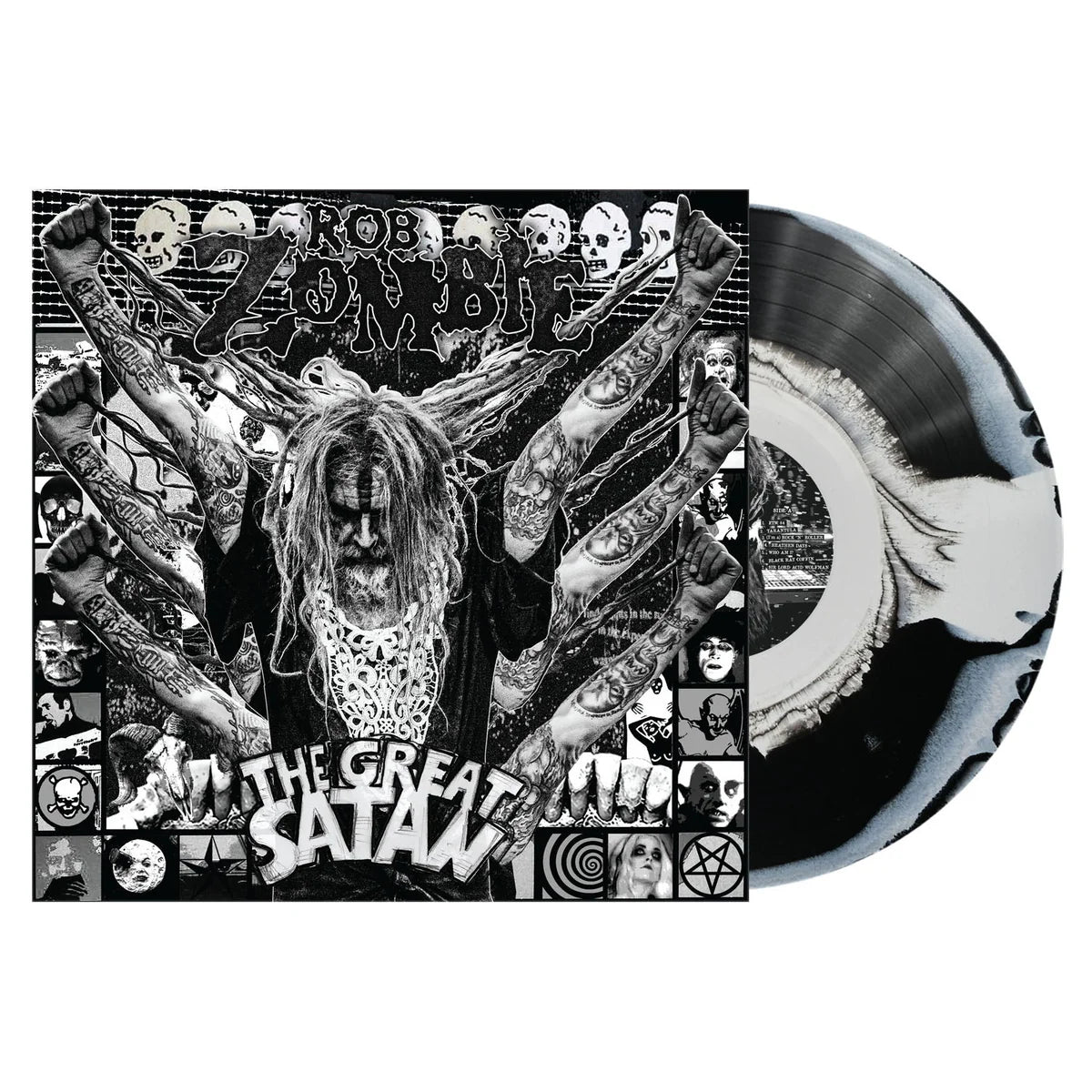 Rob Zombie-The Great Satan [Indie Exclusive Black White Swirl Vinyl] 2.27.26