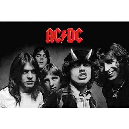 AC/DC Highway To Hell B&W Poster