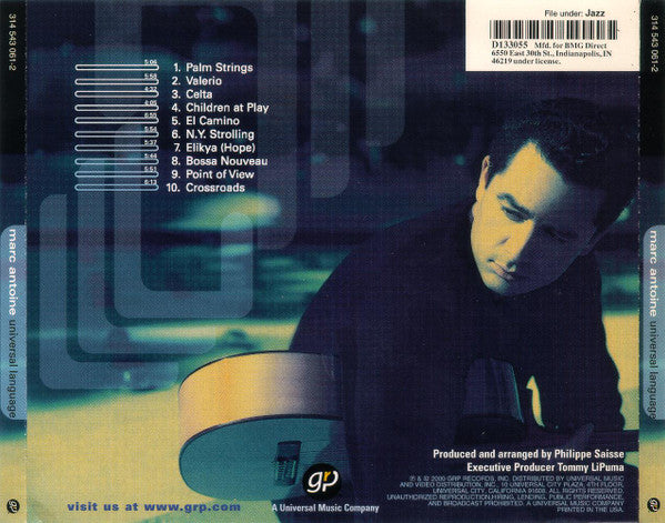 Marc Antoine – Universal Language CD VG+/VG+