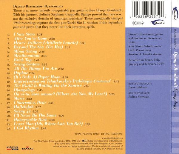 Django Reinhardt And The Quintet Of The Hot Club Of France* With Stephane Grappelly* – Djangology CD VG+/VG+