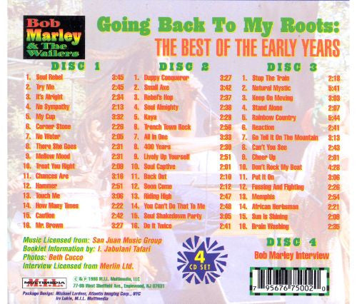 Bob Marley & The Wailers ‎– Going Back To My Roots 4 x CD VG+/VG
