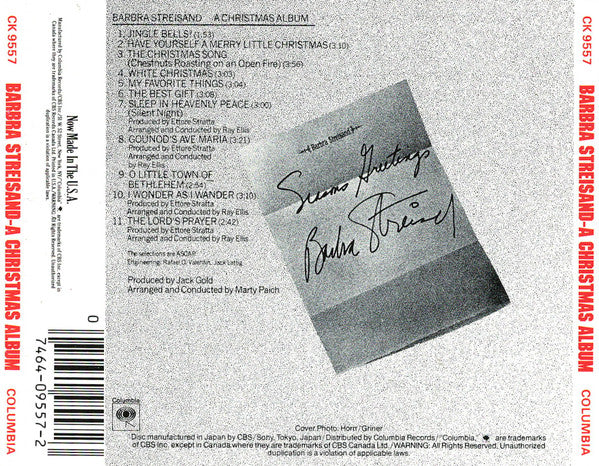 Barbra Streisand – A Christmas Album CD NM