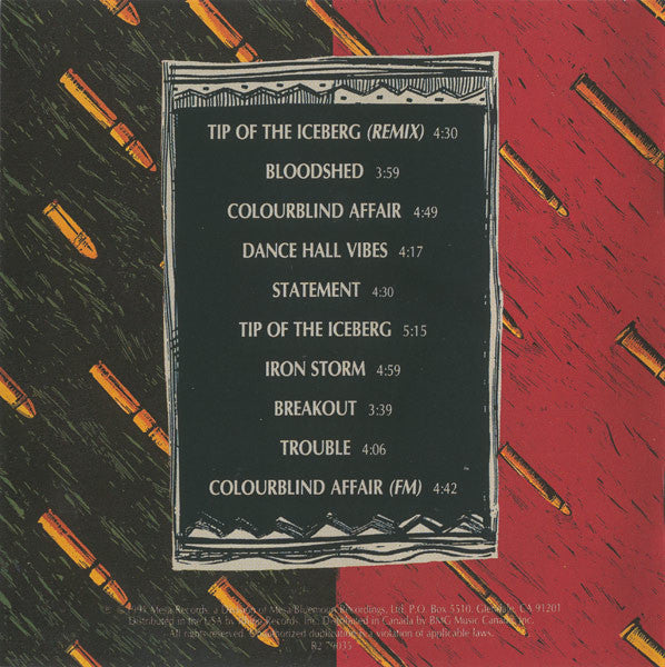 Black Uhuru ‎– Iron Storm CD VG+/VG+