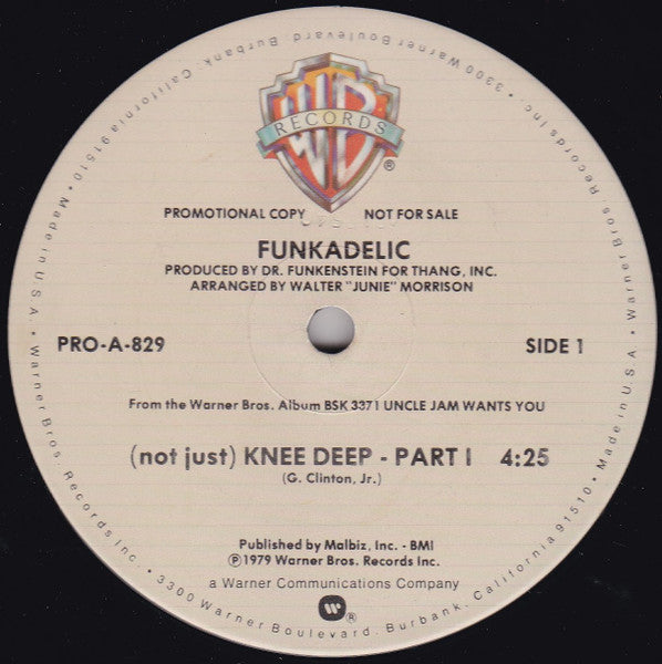 Funkadelic ‎– (Not Just) Knee Deep  PRO-A- 829 Promo Vinyl LP VG+