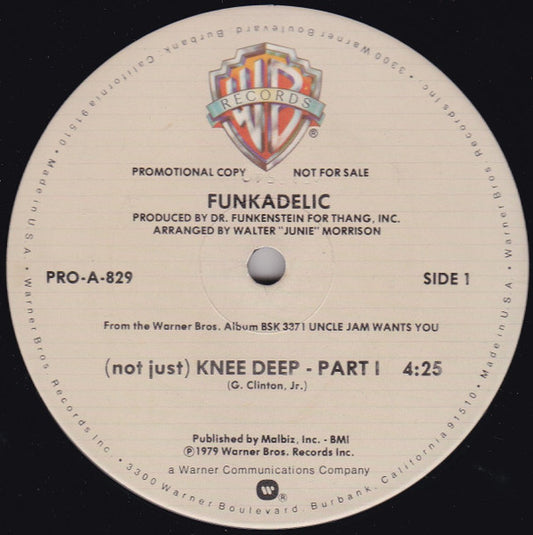 Funkadelic ‎– (Not Just) Knee Deep  PRO-A- 829 Promo Vinyl LP VG+