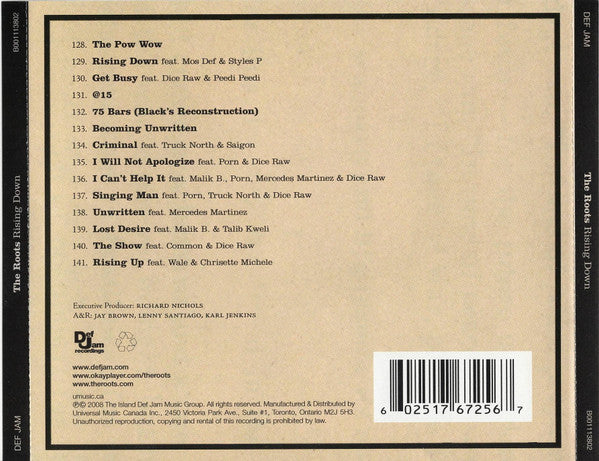 The Roots ‎– Rising Down CD Mint Condition