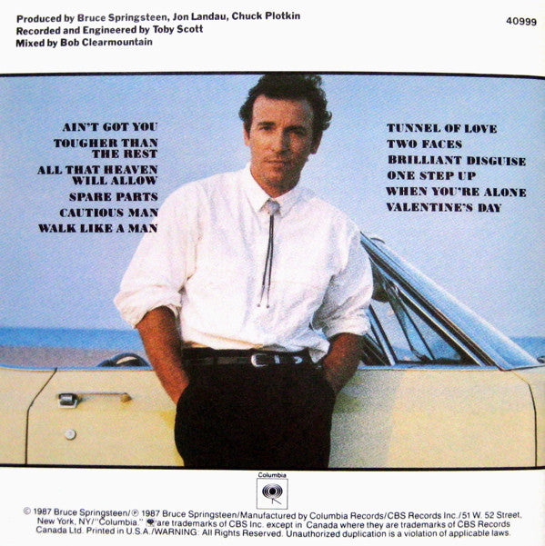 Bruce Springsteen ‎– Tunnel Of Love CD VG+/VG+