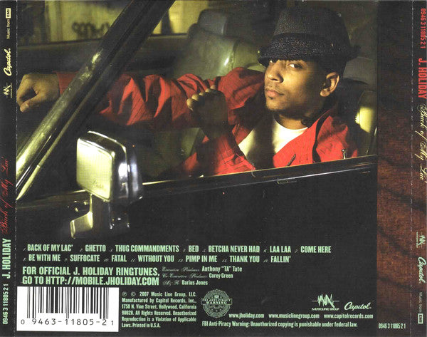 J. Holiday – Back Of My Lac' CD VG+/VG+