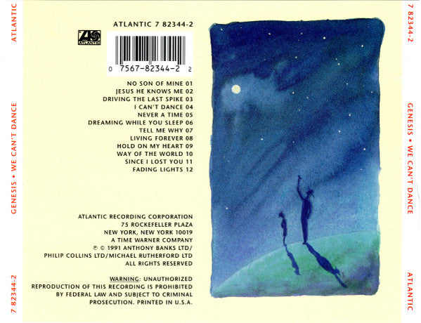 Genesis ‎– We Can't Dance CD VG+/VG+