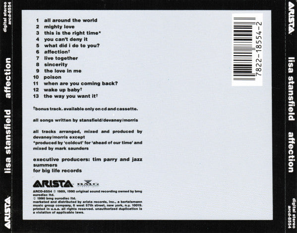 Lisa Stansfield – Affection CD NM