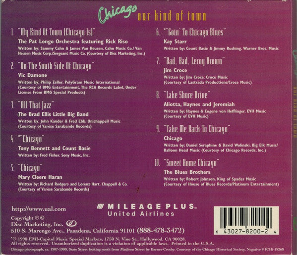 Various – Chicago - Our Kind Of Town CD VG+/VG+
