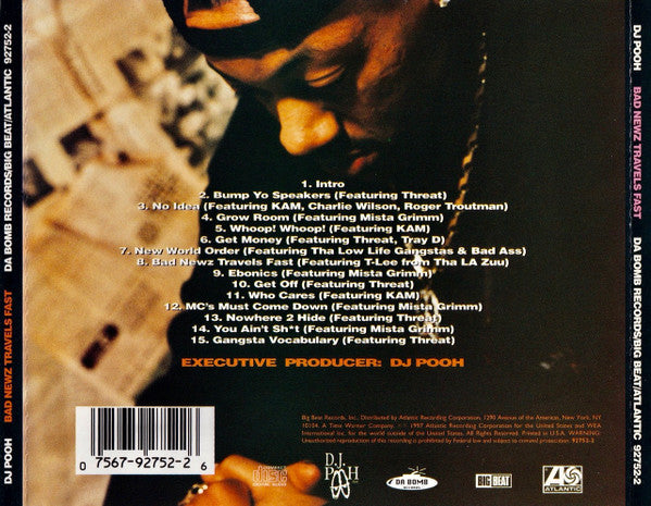 D.J. Pooh ‎– Bad Newz Travels Fast CD VG+/VG+