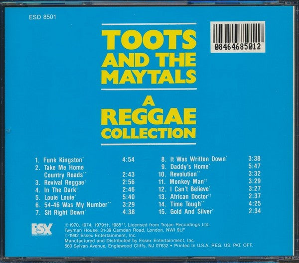 Toots & The Maytals ‎– A Reggae Collection CD VG+/VG+