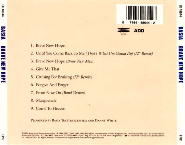 Basia – Brave New Hope CD VG+/VG+