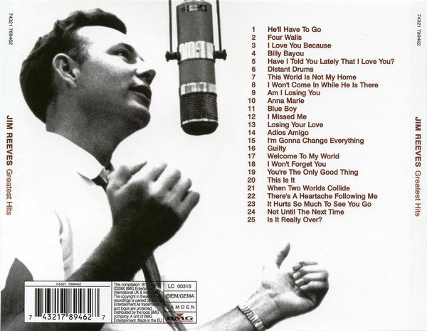Jim Reeves ‎– Greatest Hits CD Mint Condition