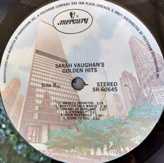 Sarah Vaughan ‎– Sarah Vaughan's Golden Hits Vinyl LP SR 60645 VG+/VG+