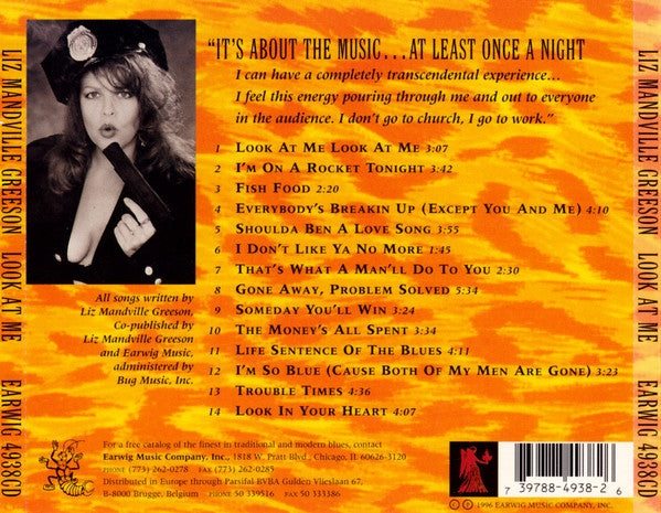 Liz Mandville Greeson – Look At Me CD VG+/VG+