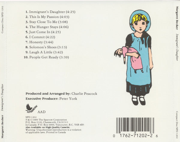 Margaret Becker – Immigrant's Daughter CD VG+/VG+