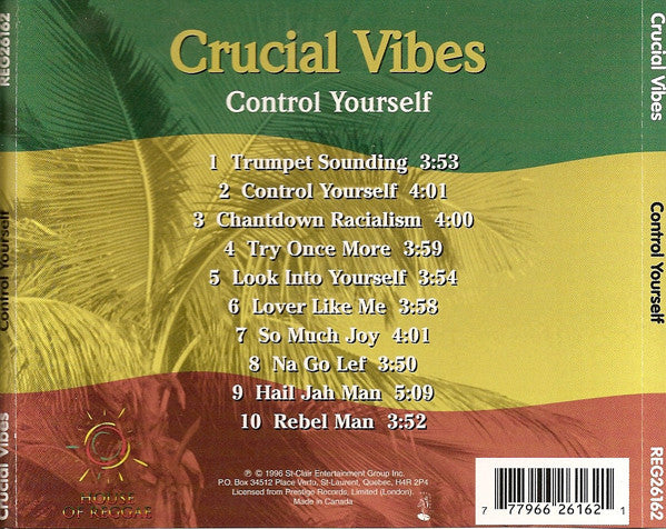 Crucial Vibes ‎– Control Yourself CD VG+/VG+