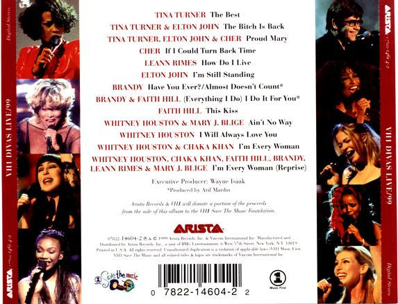 Various – VH1 Divas Live/99 CD VG+/VG+