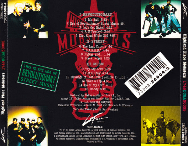 Highland Place Mobsters ‎– 1746DCGA30035 CD Mint Condition