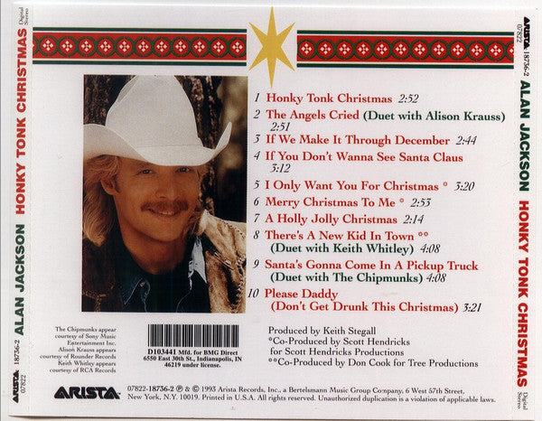 Alan Jackson – Honky Tonk Christmas CD VG+/VG+
