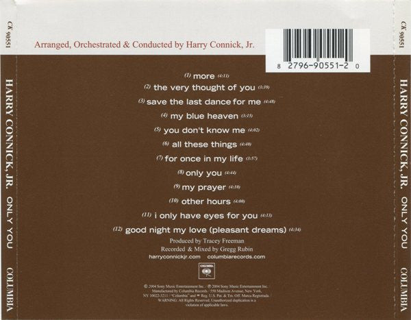 Harry Connick, Jr. – Only You CD Mint Condition