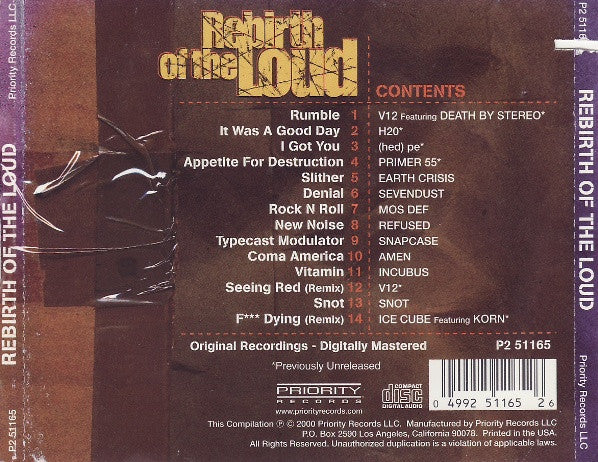 Various ‎– Rebirth Of The Loud CD Mint Condition