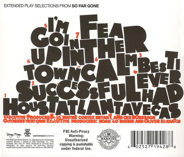 Drake ‎– So Far Gone CD VG+/VG+