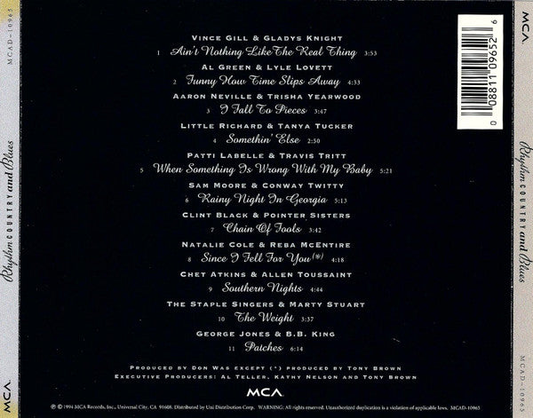 Various ‎– Rhythm Country And Blues CD Mint Condition