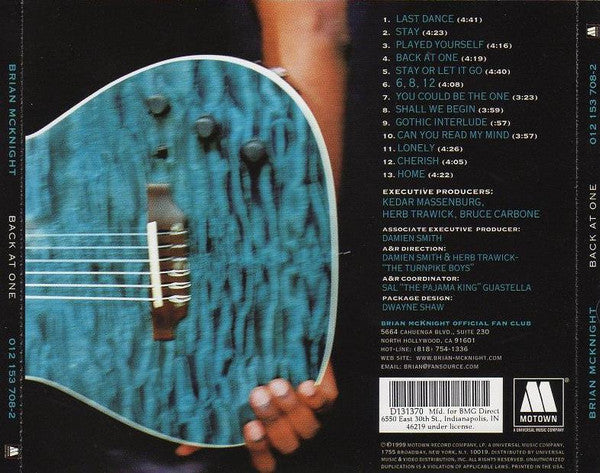Brian McKnight – Back At One CD VG+/VG+