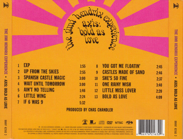The Jimi Hendrix Experience – Axis: Bold As Love 2 x CD VG+/VG+