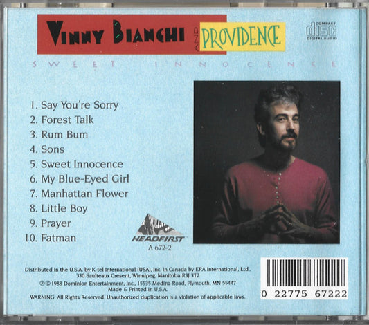 Vinny Bianchi And Providence ‎– Sweet Innocence CD VG+/VG+