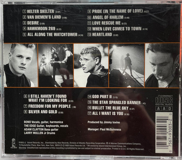 U2 – Rattle And Hum CD VG+/VG+