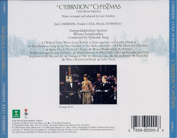 José Carreras · Natalie Cole · Plácido Domingo* ‎– A Celebration Of Christmas CD VG+/VG+