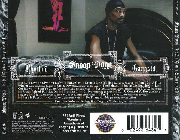 Snoop Dogg – R & G (Rhythm & Gangsta): The Masterpiece CD VG+/VG+