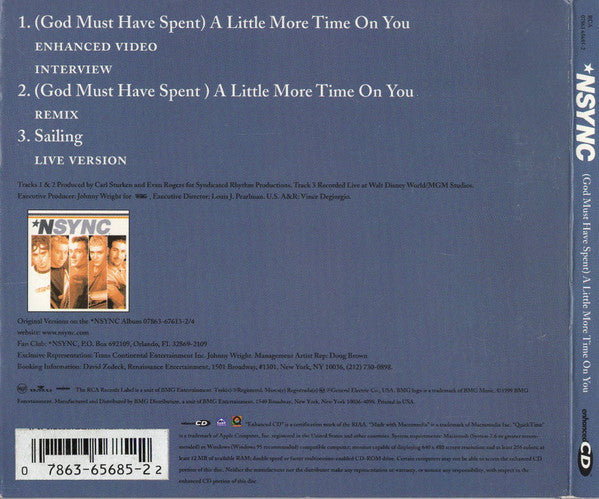 *NSYNC – (God Must Have Spent) A Little More Time On You CD VG+/VG+