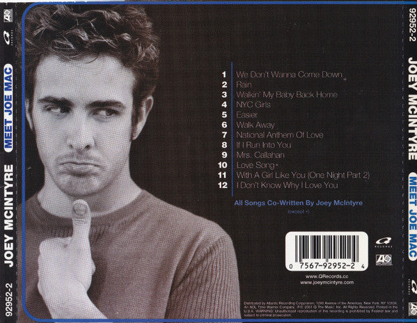 Joey McIntyre – Meet Joe Mac CD Mint Condition