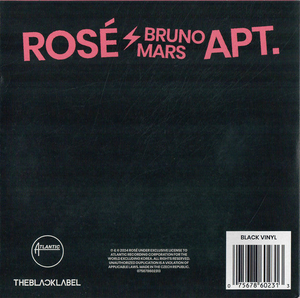 Rosé ϟ Bruno Mars – Apt. Vinyl 7"
