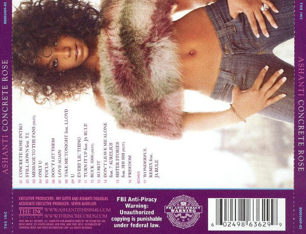 Ashanti ‎– Concrete Rose CD Mint Condition