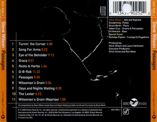 Steve Wilson – Passages CD VG+/VG+