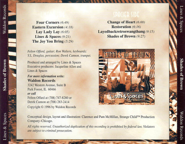 Shades Of Brown – Lines & Spaces CD Mint Condition