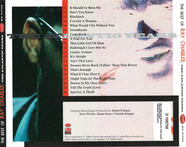 Ray Charles – The Best Of Ray Charles: The Atlantic Years CD VG+/VG+