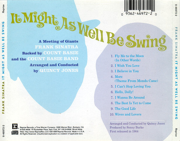 Frank Sinatra • Count Basie And His Orchestra* – It Might As Well Be Swing CD VG+/VG+