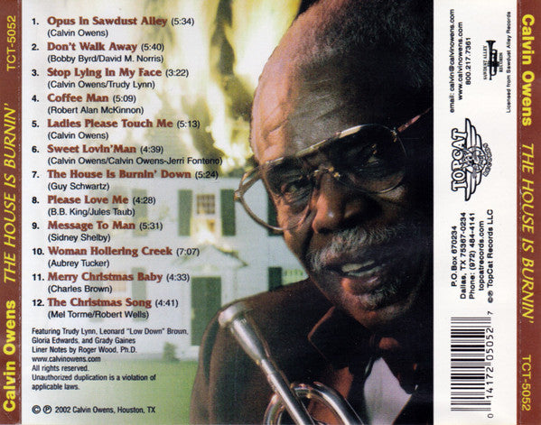 Calvin Owens & The Calvin Owens Blues Orchestra – The House Is Burnin' CD Mint Condition