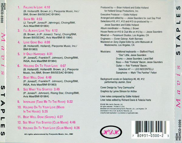 Mavis Staples – Mavis Staples CD Mint Condition