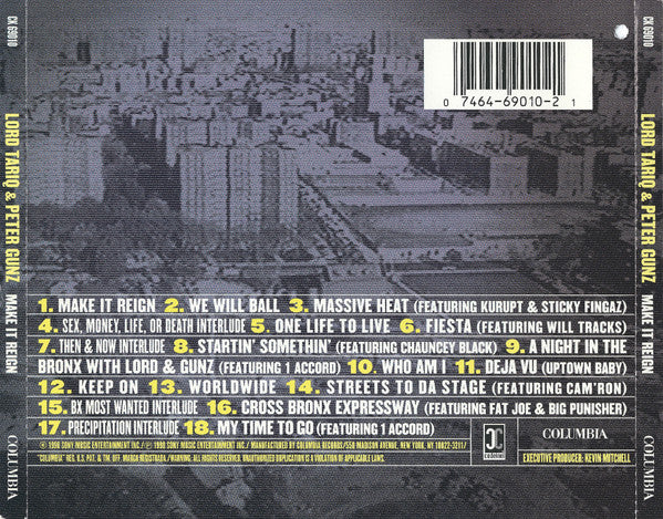Lord Tariq & Peter Gunz ‎– Make It Reign CD Mint Condition