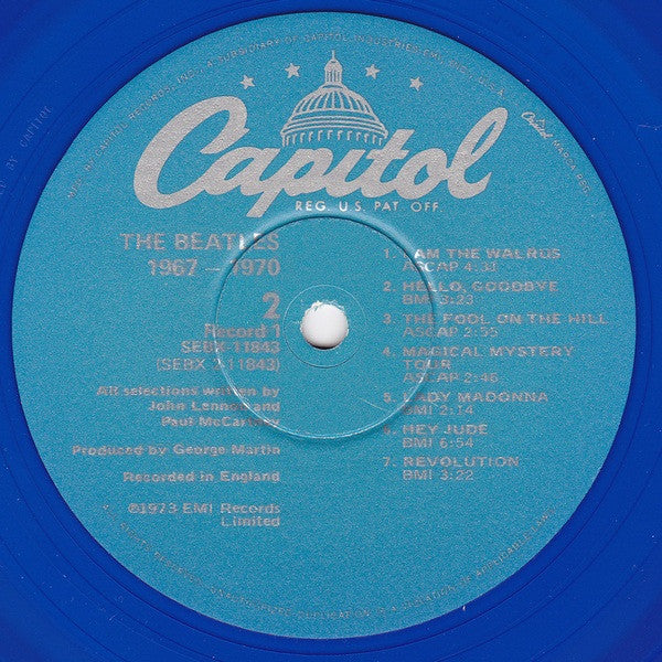 The Beatles ‎– 1967-1970 Limited Edition, Reissue, Stereo, Blue, Winchester Pressing Vinyl LP Excellent/VG